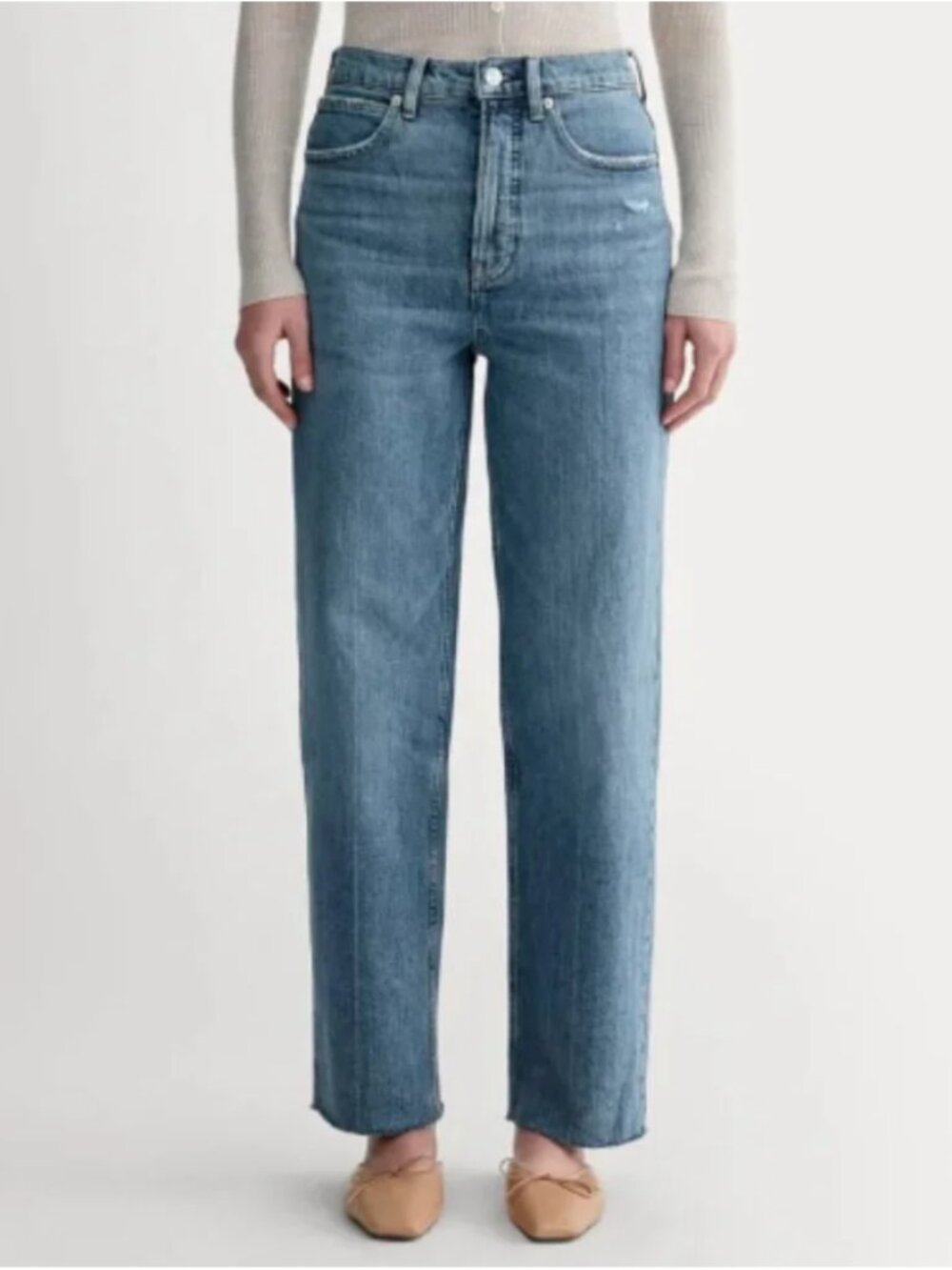 Everlane The Way High Jean Organic Cotton, Raw/Unfinished Hem - Women 27 Regular